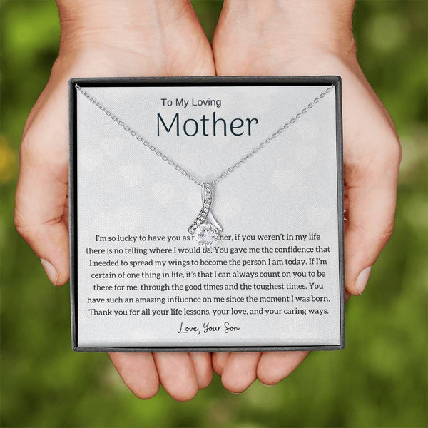 To My Loving Mother - I'm so lucky to have you as my mother! (Limited Time Offer) - Alluring Beauty Necklace