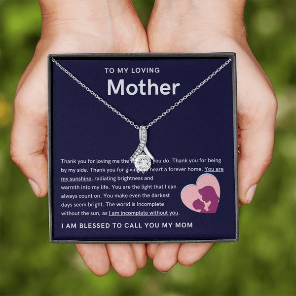 To My Loving Mother - You are my sunshine, radiating brightness into my life (Limited Time Offer) - Alluring Beauty Necklace