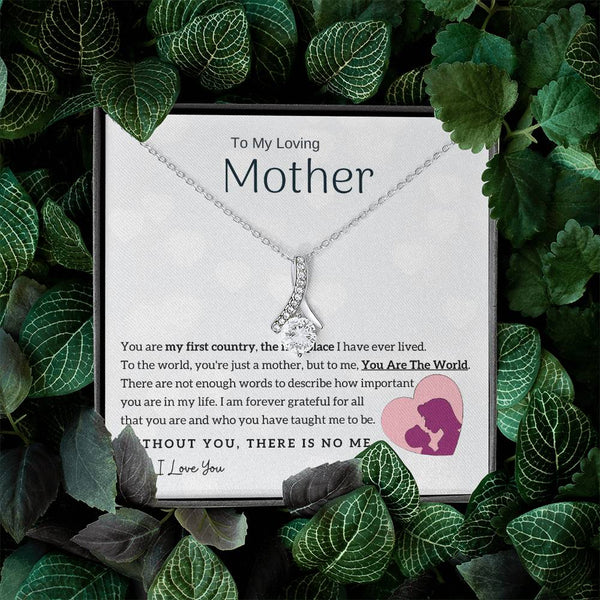 To My Loving Mother - You Are The World To Me! (Limited Time Offer) - Alluring Beauty Necklace