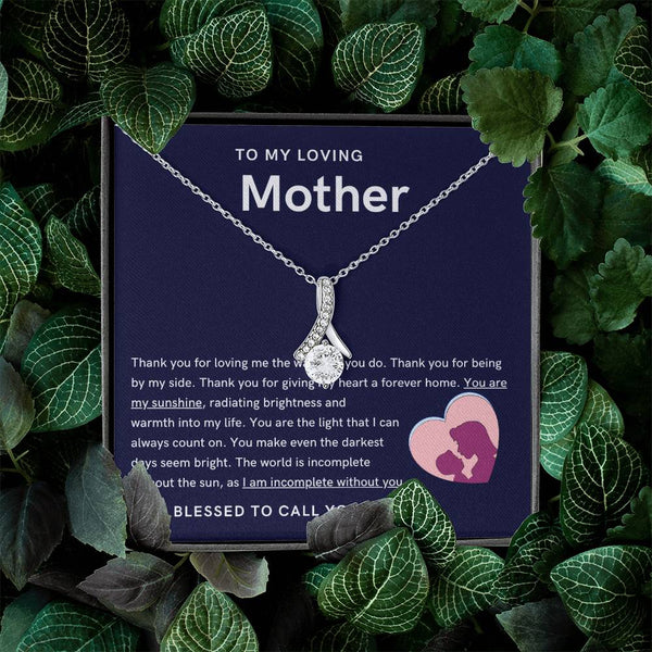 To My Loving Mother - You are my sunshine, radiating brightness into my life (Limited Time Offer) - Alluring Beauty Necklace