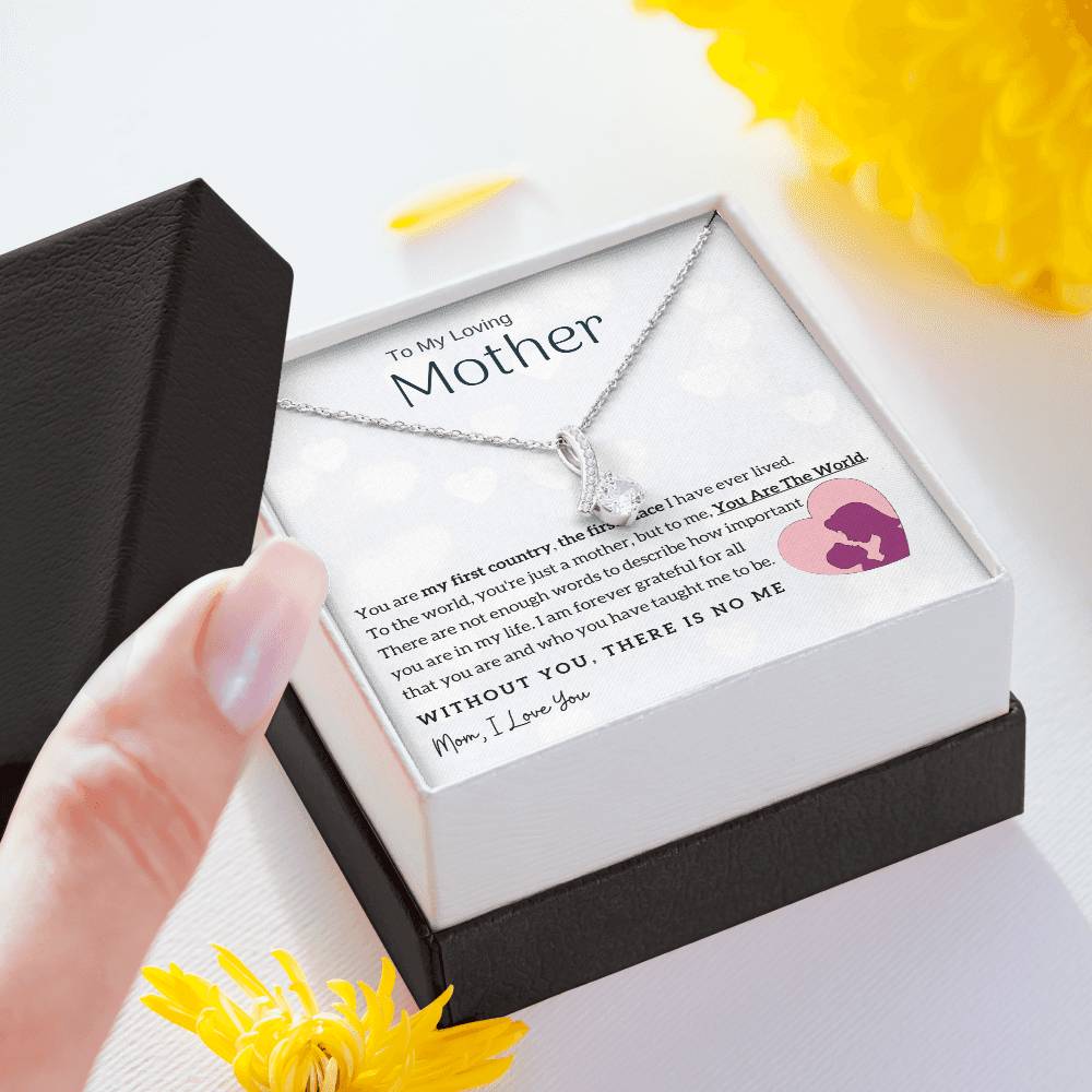 To My Loving Mother - You Are The World To Me! (Limited Time Offer) - Alluring Beauty Necklace