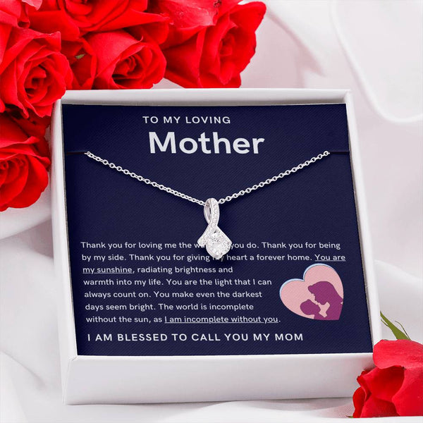 To My Loving Mother - You are my sunshine, radiating brightness into my life (Limited Time Offer) - Alluring Beauty Necklace
