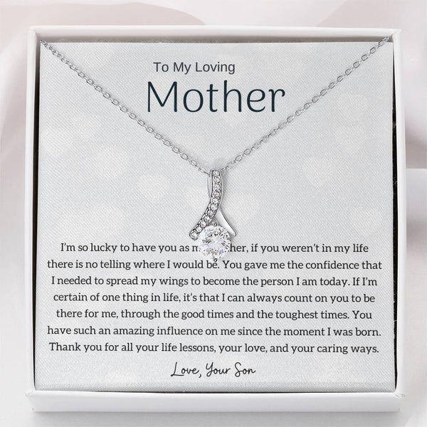 To My Loving Mother - I'm so lucky to have you as my mother! (Limited Time Offer) - Alluring Beauty Necklace