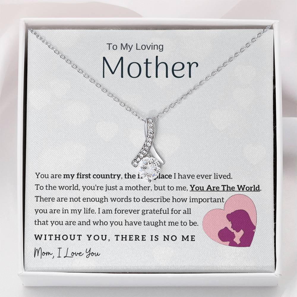 To My Loving Mother - You Are The World To Me! (Limited Time Offer) - Alluring Beauty Necklace