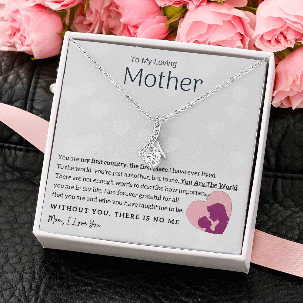 To My Loving Mother - You Are The World To Me! (Limited Time Offer) - Alluring Beauty Necklace