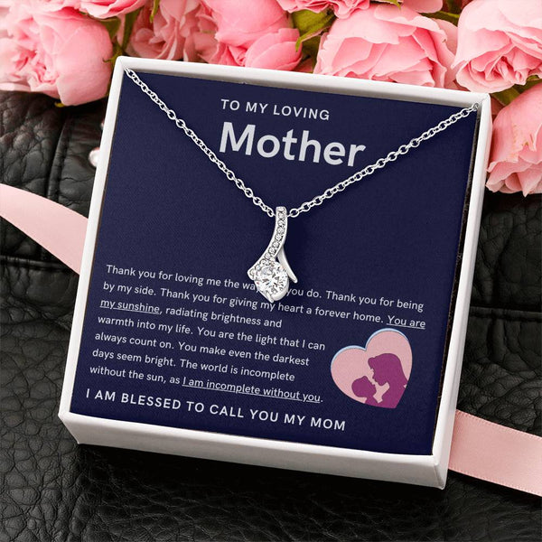 To My Loving Mother - You are my sunshine, radiating brightness into my life (Limited Time Offer) - Alluring Beauty Necklace