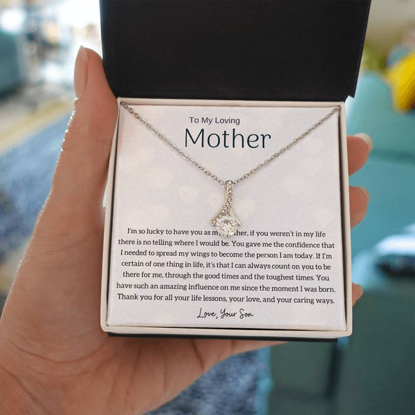 To My Loving Mother - I'm so lucky to have you as my mother! (Limited Time Offer) - Alluring Beauty Necklace