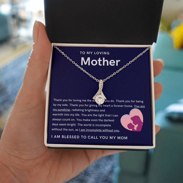 To My Loving Mother - You are my sunshine, radiating brightness into my life (Limited Time Offer) - Alluring Beauty Necklace