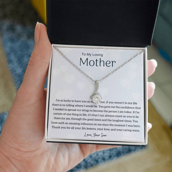 To My Loving Mother - I'm so lucky to have you as my mother! (Limited Time Offer) - Alluring Beauty Necklace
