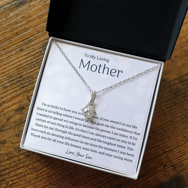To My Loving Mother - I'm so lucky to have you as my mother! (Limited Time Offer) - Alluring Beauty Necklace