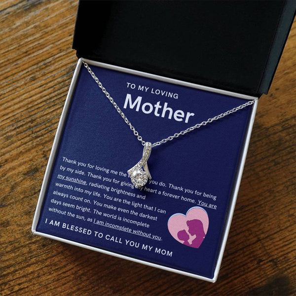To My Loving Mother - You are my sunshine, radiating brightness into my life (Limited Time Offer) - Alluring Beauty Necklace