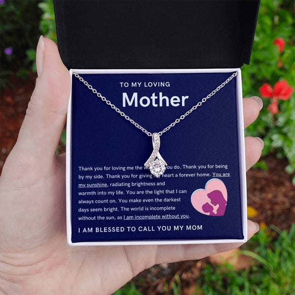 To My Loving Mother - You are my sunshine, radiating brightness into my life (Limited Time Offer) - Alluring Beauty Necklace