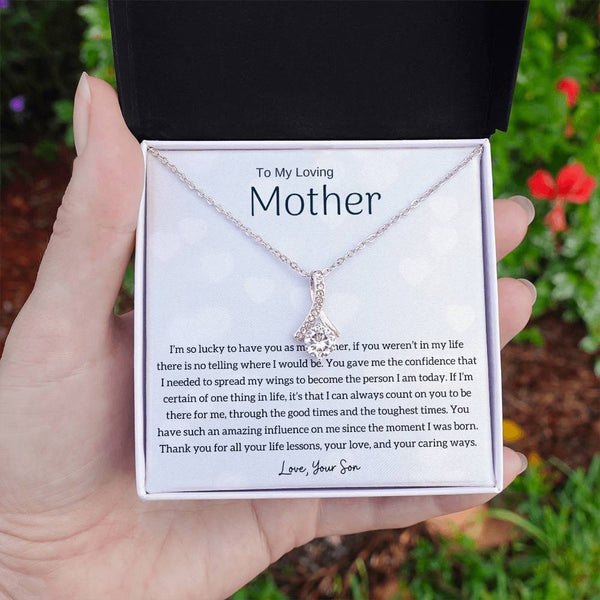 To My Loving Mother - I'm so lucky to have you as my mother! (Limited Time Offer) - Alluring Beauty Necklace