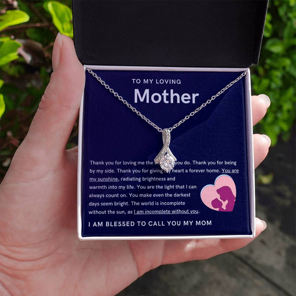To My Loving Mother - You are my sunshine, radiating brightness into my life (Limited Time Offer) - Alluring Beauty Necklace