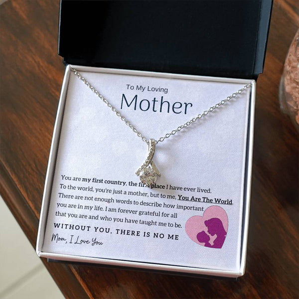 To My Loving Mother - You Are The World To Me! (Limited Time Offer) - Alluring Beauty Necklace