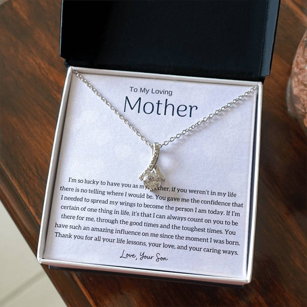 To My Loving Mother - I'm so lucky to have you as my mother! (Limited Time Offer) - Alluring Beauty Necklace