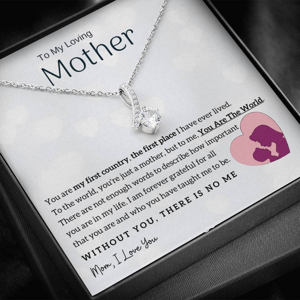 To My Loving Mother - You Are The World To Me! (Limited Time Offer) - Alluring Beauty Necklace