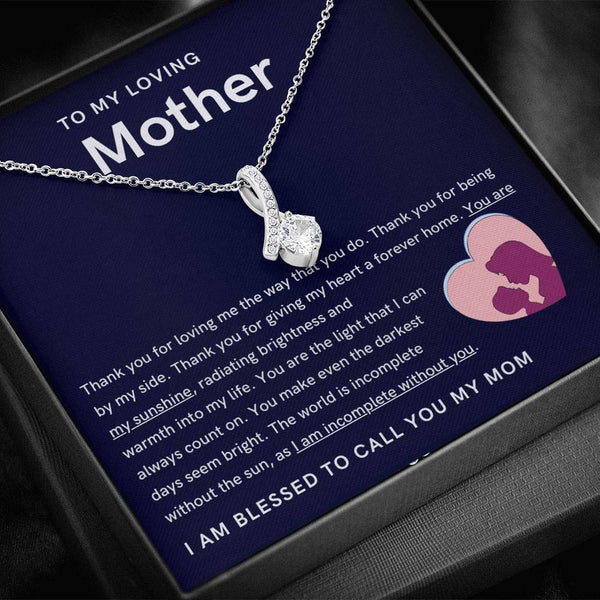 To My Loving Mother - You are my sunshine, radiating brightness into my life (Limited Time Offer) - Alluring Beauty Necklace