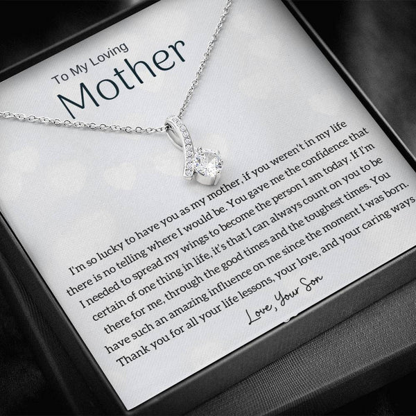 To My Loving Mother - I'm so lucky to have you as my mother! (Limited Time Offer) - Alluring Beauty Necklace