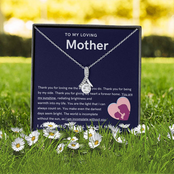 To My Loving Mother - You are my sunshine, radiating brightness into my life (Limited Time Offer) - Alluring Beauty Necklace