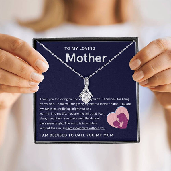To My Loving Mother - You are my sunshine, radiating brightness into my life (Limited Time Offer) - Alluring Beauty Necklace