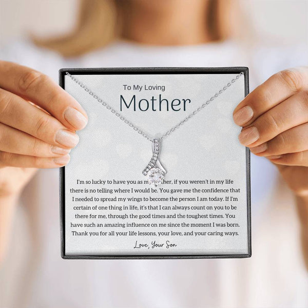 To My Loving Mother - I'm so lucky to have you as my mother! (Limited Time Offer) - Alluring Beauty Necklace