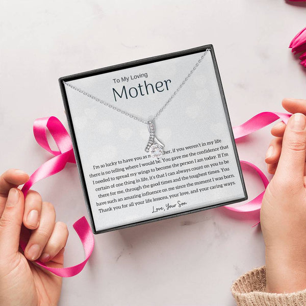 To My Loving Mother - I'm so lucky to have you as my mother! (Limited Time Offer) - Alluring Beauty Necklace