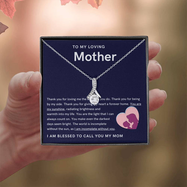 To My Loving Mother - You are my sunshine, radiating brightness into my life (Limited Time Offer) - Alluring Beauty Necklace