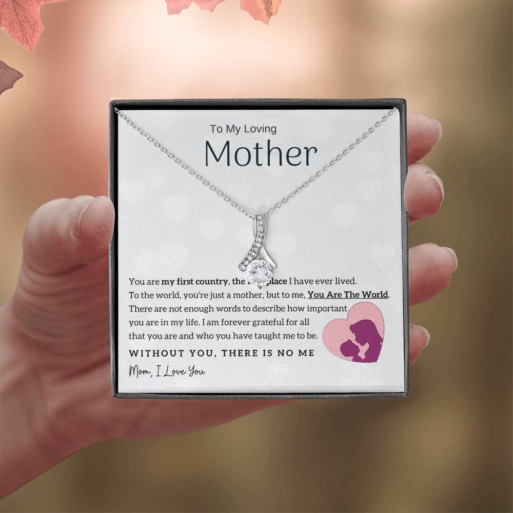 To My Loving Mother - You Are The World To Me! (Limited Time Offer) - Alluring Beauty Necklace