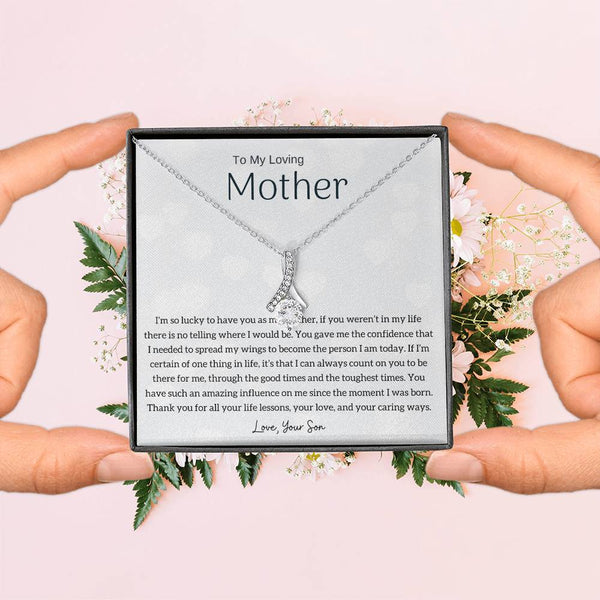 To My Loving Mother - I'm so lucky to have you as my mother! (Limited Time Offer) - Alluring Beauty Necklace