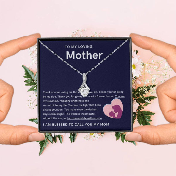 To My Loving Mother - You are my sunshine, radiating brightness into my life (Limited Time Offer) - Alluring Beauty Necklace