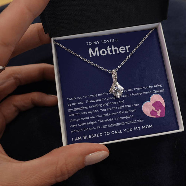 To My Loving Mother - You are my sunshine, radiating brightness into my life (Limited Time Offer) - Alluring Beauty Necklace