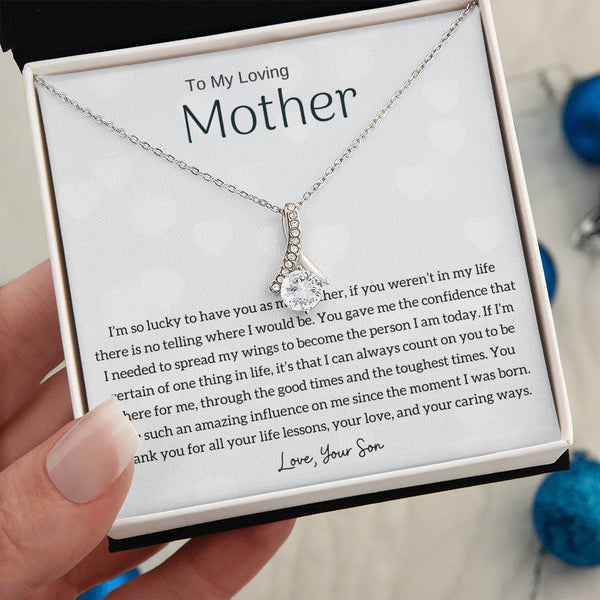 To My Loving Mother - I'm so lucky to have you as my mother! (Limited Time Offer) - Alluring Beauty Necklace