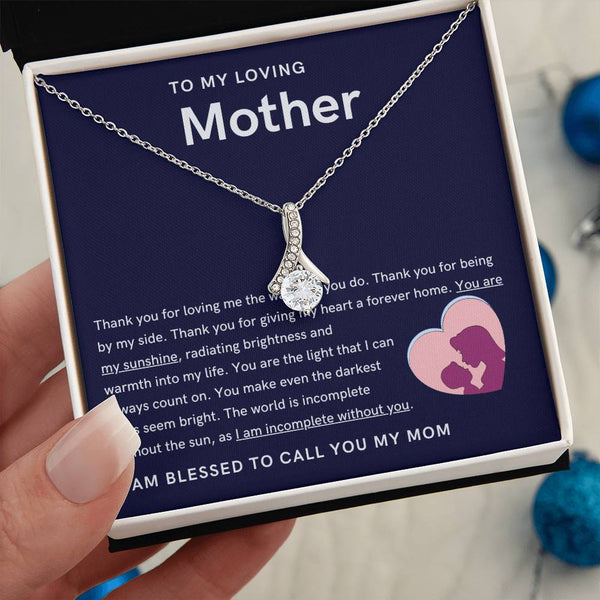 To My Loving Mother - You are my sunshine, radiating brightness into my life (Limited Time Offer) - Alluring Beauty Necklace