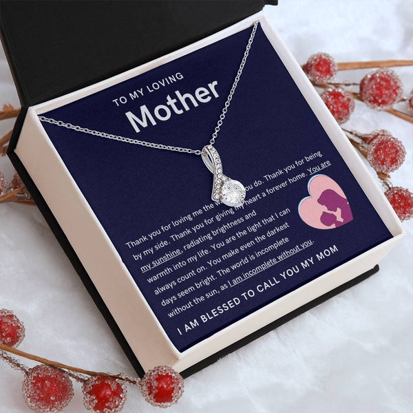 To My Loving Mother - You are my sunshine, radiating brightness into my life (Limited Time Offer) - Alluring Beauty Necklace
