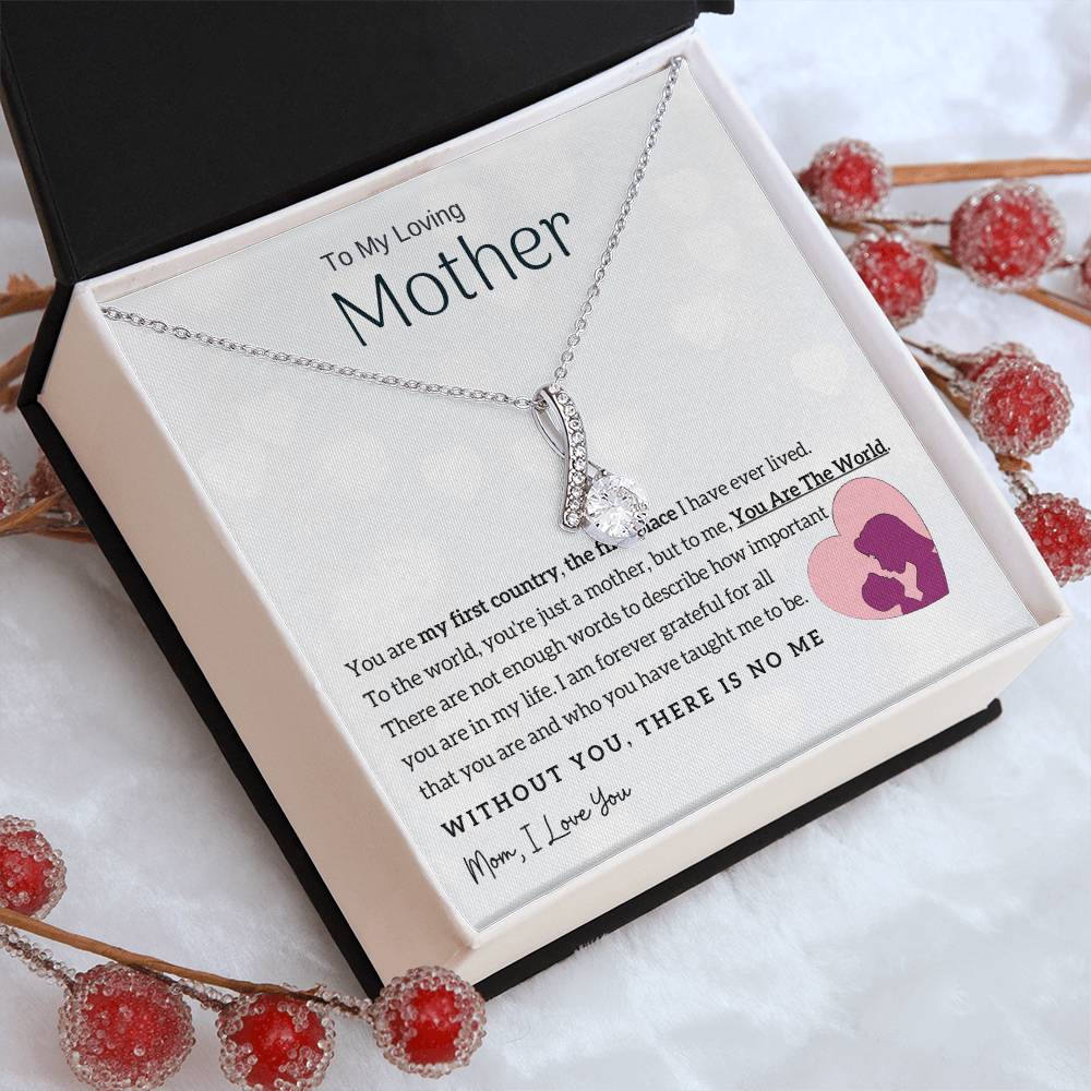 To My Loving Mother - You Are The World To Me! (Limited Time Offer) - Alluring Beauty Necklace