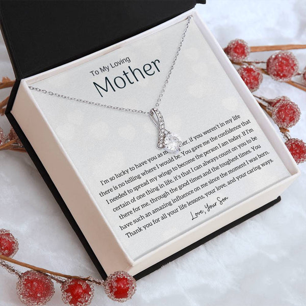 To My Loving Mother - I'm so lucky to have you as my mother! (Limited Time Offer) - Alluring Beauty Necklace