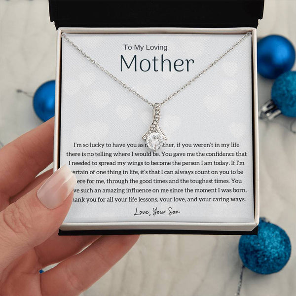 To My Loving Mother - I'm so lucky to have you as my mother! (Limited Time Offer) - Alluring Beauty Necklace