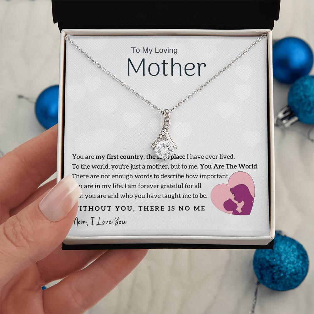 To My Loving Mother - You Are The World To Me! (Limited Time Offer) - Alluring Beauty Necklace