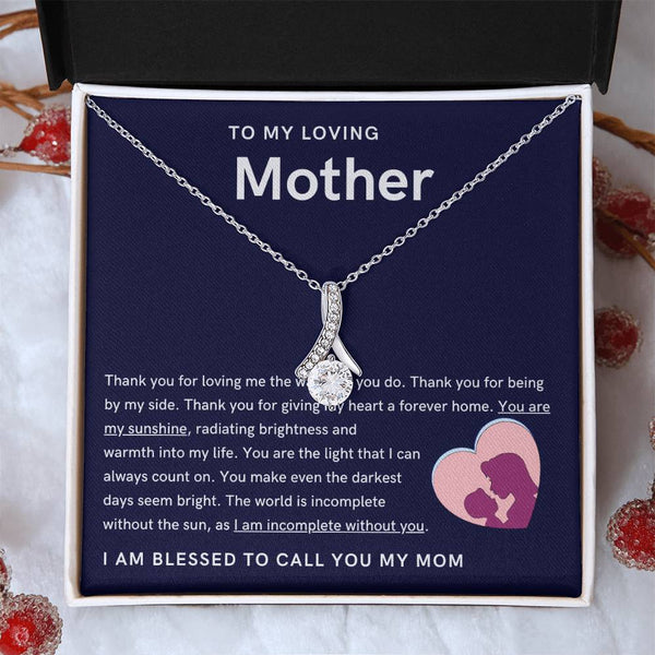 To My Loving Mother - You are my sunshine, radiating brightness into my life (Limited Time Offer) - Alluring Beauty Necklace