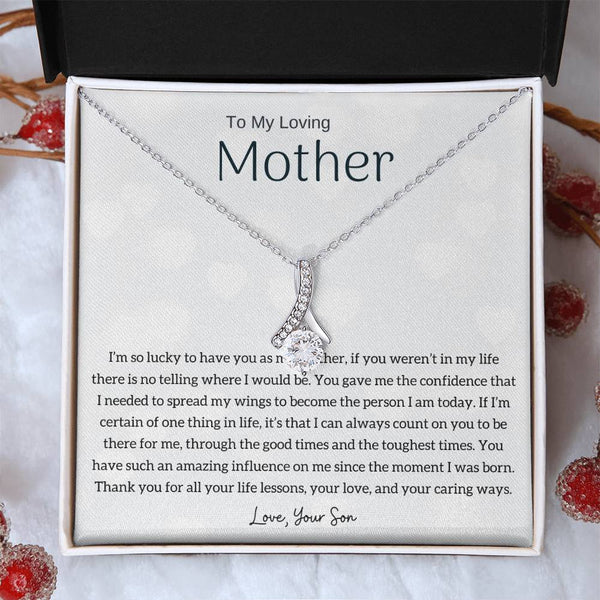 To My Loving Mother - I'm so lucky to have you as my mother! (Limited Time Offer) - Alluring Beauty Necklace
