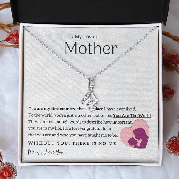 To My Loving Mother - You Are The World To Me! (Limited Time Offer) - Alluring Beauty Necklace