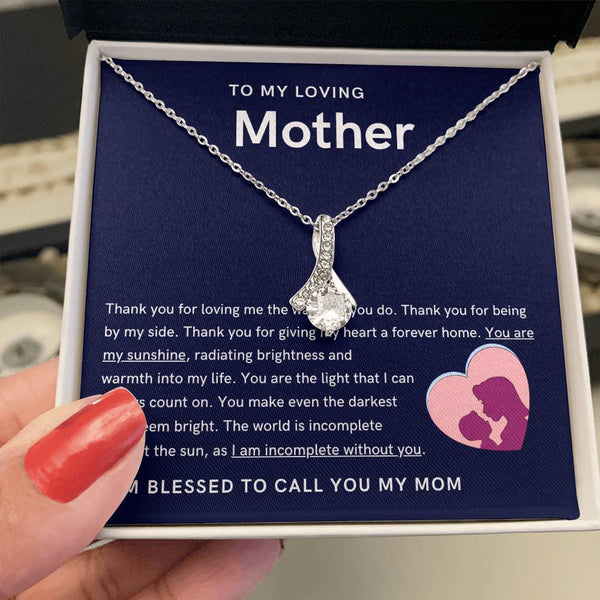 To My Loving Mother - You are my sunshine, radiating brightness into my life (Limited Time Offer) - Alluring Beauty Necklace