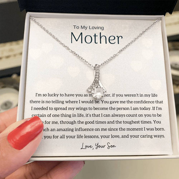 To My Loving Mother - I'm so lucky to have you as my mother! (Limited Time Offer) - Alluring Beauty Necklace