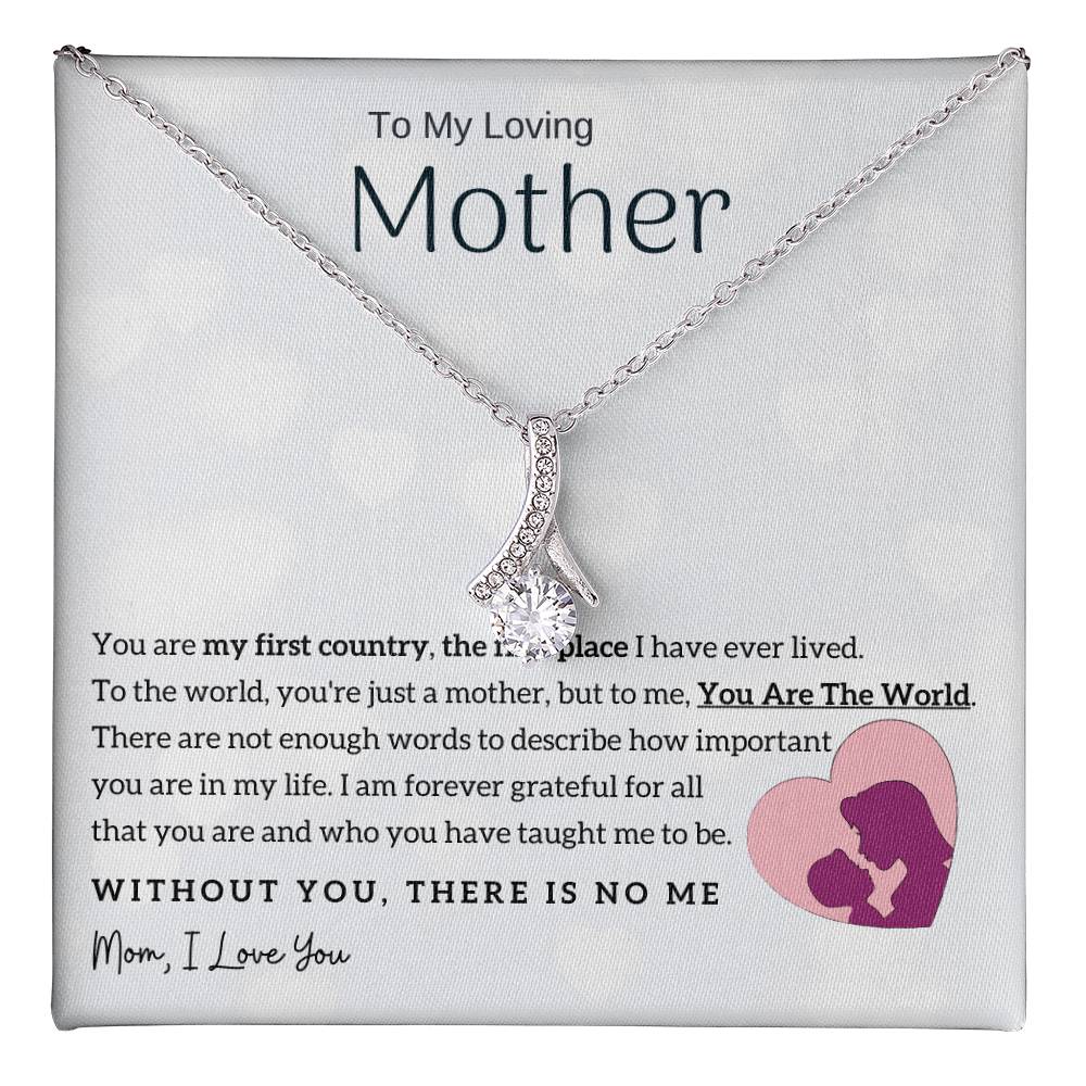 To My Loving Mother - You Are The World To Me! (Limited Time Offer) - Alluring Beauty Necklace