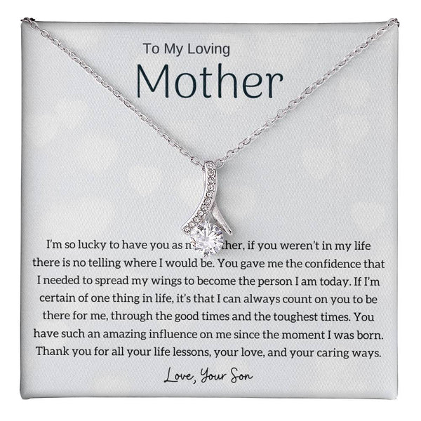 To My Loving Mother - I'm so lucky to have you as my mother! (Limited Time Offer) - Alluring Beauty Necklace