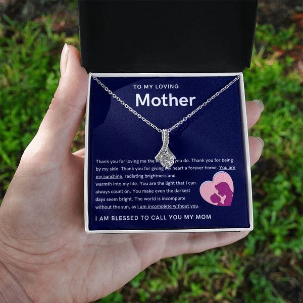 To My Loving Mother - You are my sunshine, radiating brightness into my life (Limited Time Offer) - Alluring Beauty Necklace