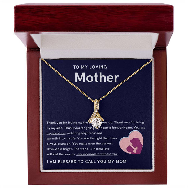 To My Loving Mother - You are my sunshine, radiating brightness into my life (Limited Time Offer) - Alluring Beauty Necklace