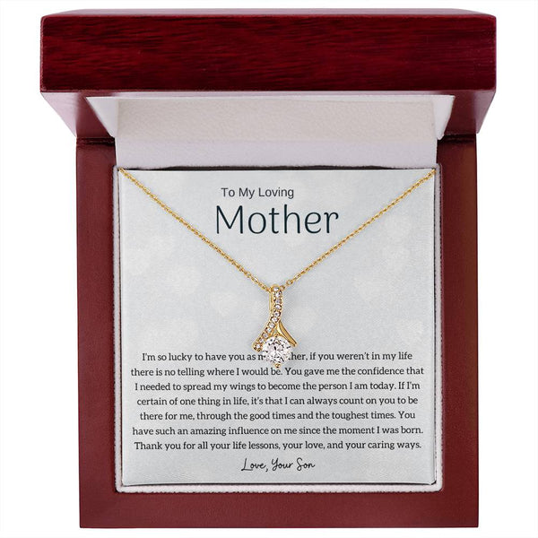 To My Loving Mother - I'm so lucky to have you as my mother! (Limited Time Offer) - Alluring Beauty Necklace