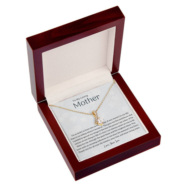 To My Loving Mother - I'm so lucky to have you as my mother! (Limited Time Offer) - Alluring Beauty Necklace
